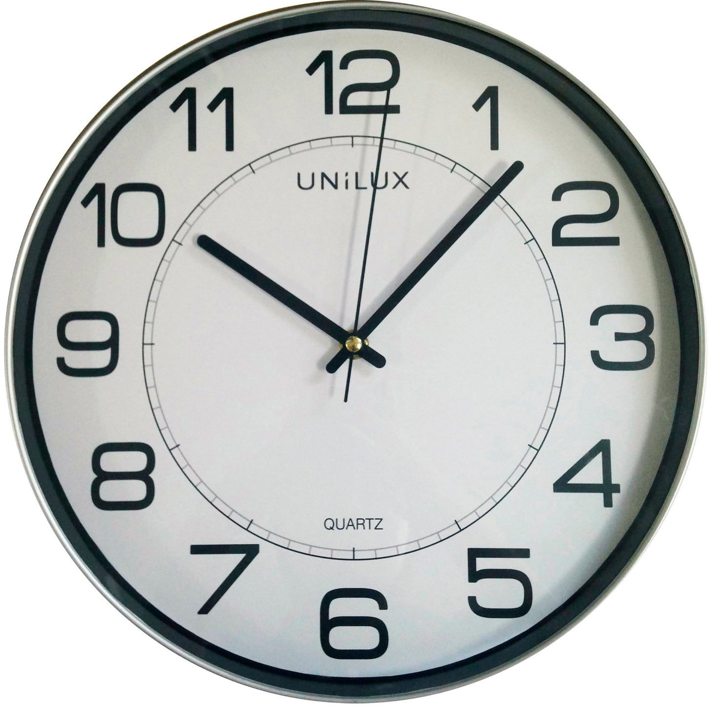 Unilux Magnet vægur Ø30,5cm metalgrå