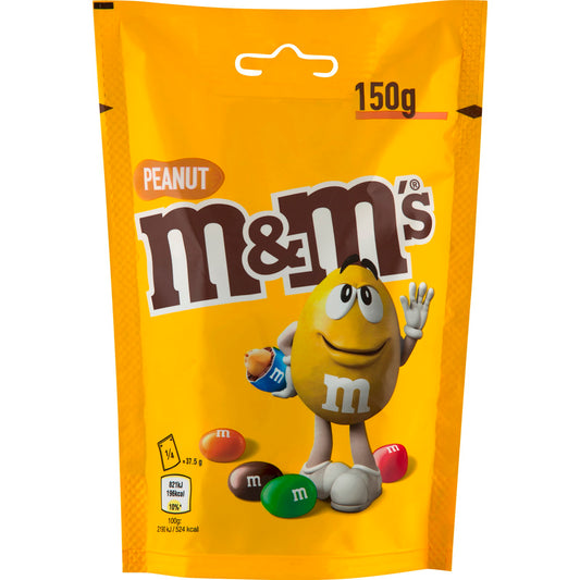 🥜 M&M's Peanuts 150g – Sprøde peanuts i mælkechokolade