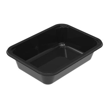 Bakke 1-rum 2187-1G 765 ml 187x137x45 mm CPET Sort,432 stk/krt