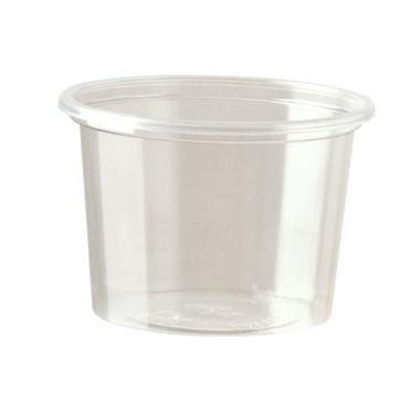 Dressingbæger 100 ml Ø70x47 mm Rundt PS Klar,100 stk/pk