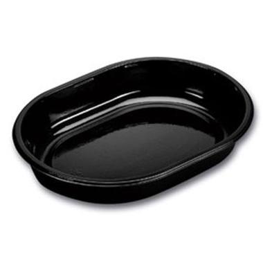 Bakke 1-rum 1000 ml 238x176x40 mm Oval CPET Sort,240 stk/krt