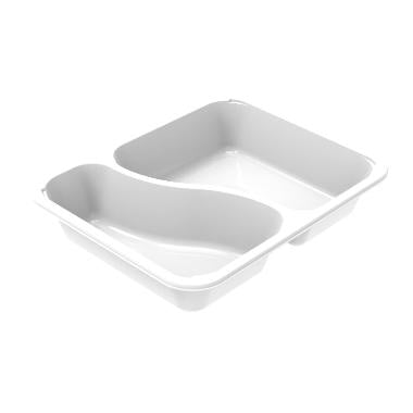 Bakke 2-rum 2227-2F 430/685 ml 227x178x43 mm CPET Hvid,360 stk/krt