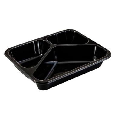 Bakke 3-rum 2227-3F 200/285/520 ml 227x178x43 mm CPET Sort,420 stk/krt