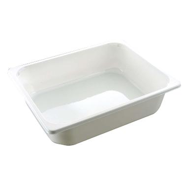 Bakke 1/2 GN C2325-1B 1-Rum 5100ml L325xB265xH80mm CPET Hvid,80 stk/krt