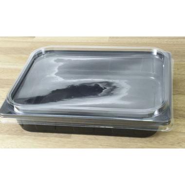 Låg 1/2 GN 325x265x80 mm APET Klar OMPAK 6 ps x 10 stk/krt,6 x 10 Stk/krt