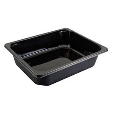 Bakke 1/2 GN C2325-1B 1-Rum 5100ml L325xB265xH80mm HICPET Sort,80 stk/krt