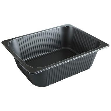 Bakke 1/2 GN P2325-100T 1-Rum 5850ml L325xB268xH101mm PP Sort,80 stk/krt