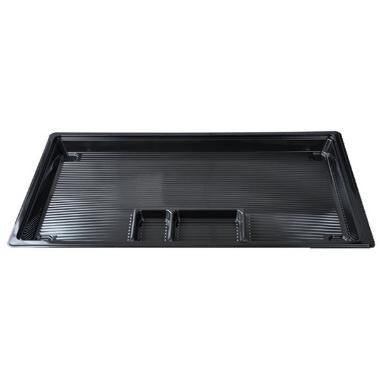 Sushibakke 1-rum Stor/2-rum Små 500x280x28 mm APET Sort,75 stk/krt