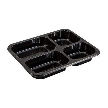 Bakke 4-rum 2227-4C 205/225/270/370 ml 227x178x43 mm CPET Sort,228 stk/krt