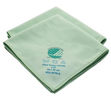 Microfiberklud Pure Cleaning 40x40cm Svanemærket grøn til glas/LCD-skærme,10 stk/pk
