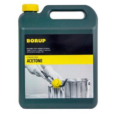 Acetone Borup opløsningsmiddel til affedtning 5 ltr,5 Ltr/dnk