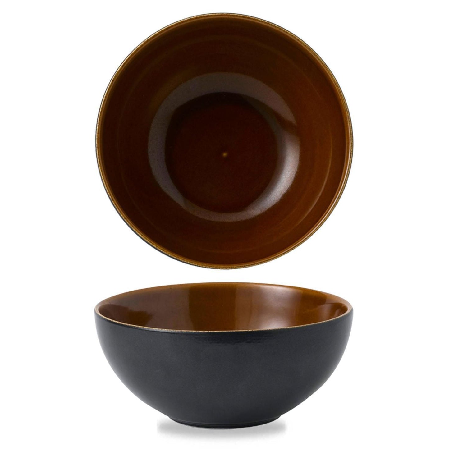 Skål Nourish Tokyo 107.5 cl Ø18.3 cm Porcelæn Sort/brun,6 stk/krt