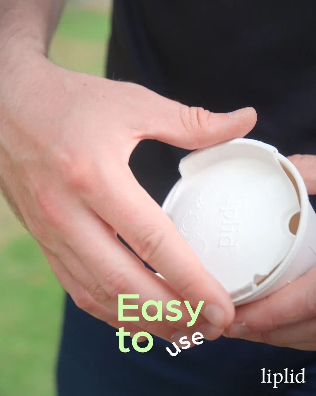 Liplid drikkelåg Ø90 mm – Bæredygtige låg til kaffebæger (50 stk)