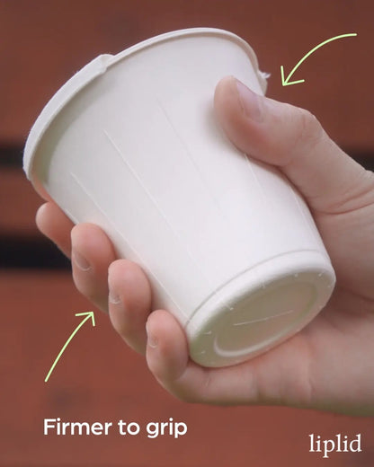 Liplid drikkelåg Ø90 mm – Bæredygtige låg til kaffebæger (50 stk)