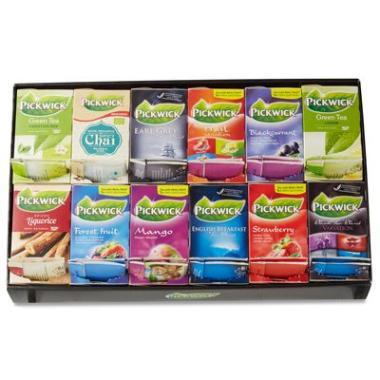Te Mix Pickwick Top 12 varianter 12x20 breve Frugt og Sort te,12 pk x 20 stk/krt