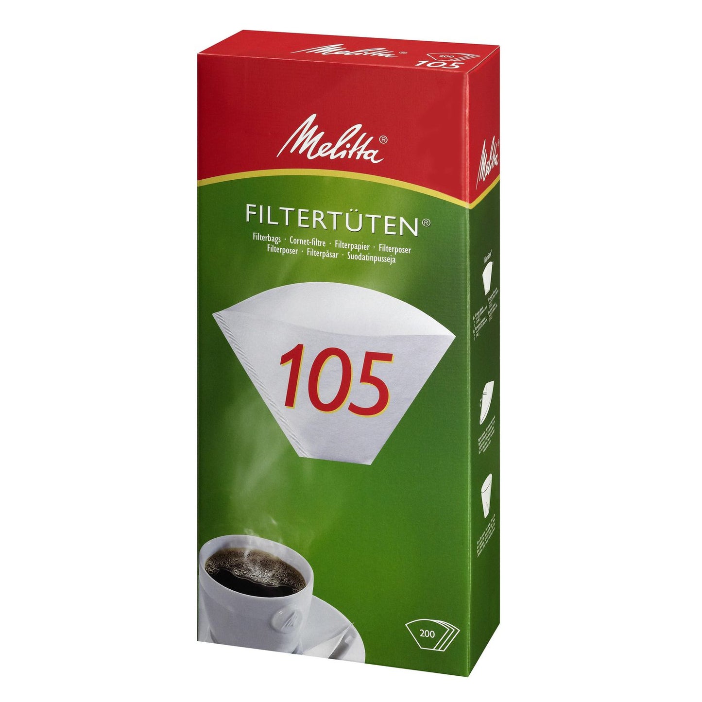Filterpose Nr. 105 Ø325xH240mm Hvid,200 stk/krt