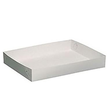 Smørrebrødsæske fold selv L445xB320xH65mm karton hvid,100 stk/krt