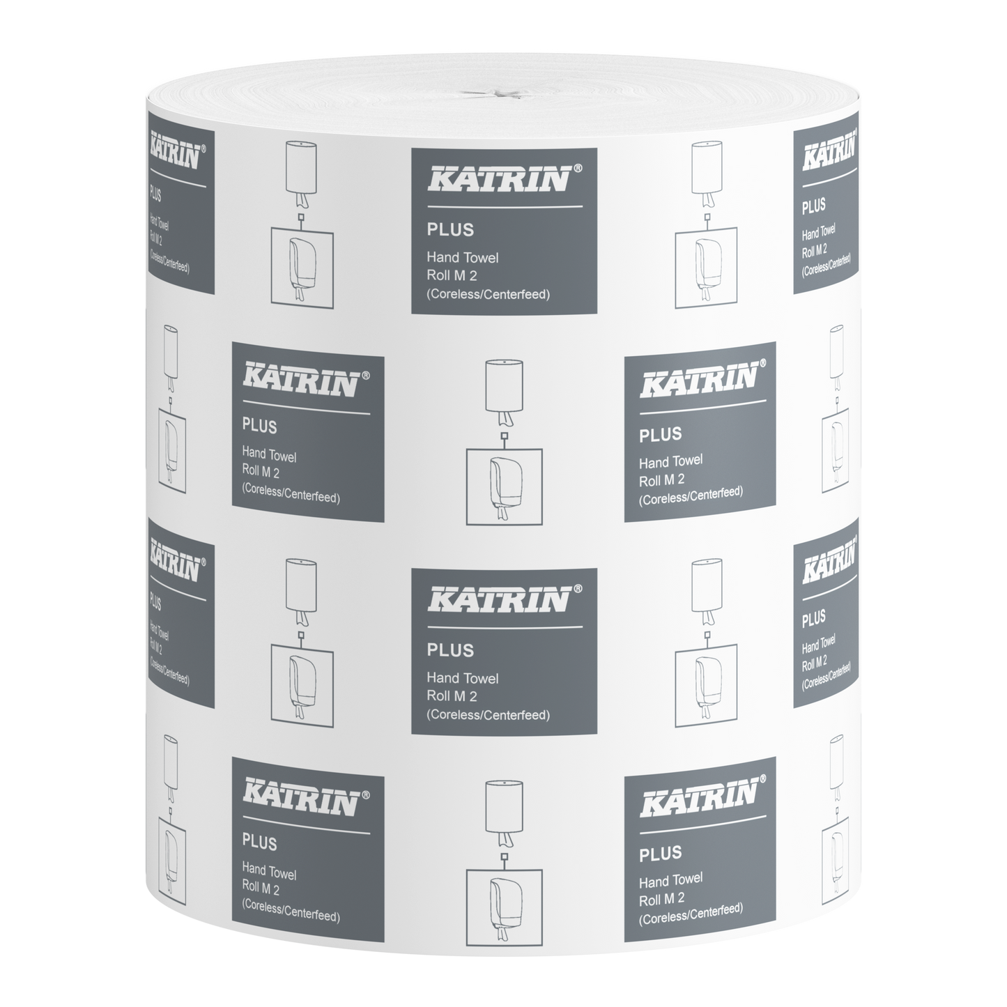Håndklæderulle Katrin Plus M2 2-lag 167 m uden Hylse Perforeret,6 rl/krt