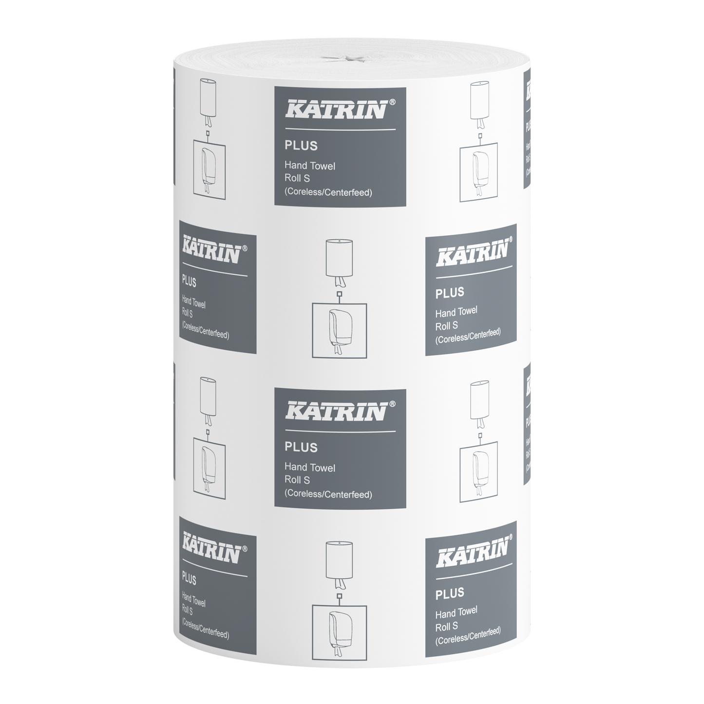 Håndklæderulle Katrin Plus S 1-lag 20.5 cm x110 m Uperforeret Hvid,12 rl/krt