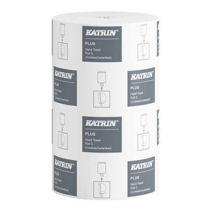 Håndklæderulle Katrin Plus S 1-lag 20.5 cm x110 m Uperforeret Hvid,12 rl/krt