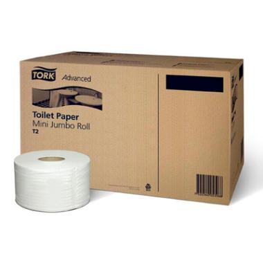 Toiletpapir Tork Advanced T2 Jumbo Mini 1-lag Ø18.8cm 240m,12 rl/krt