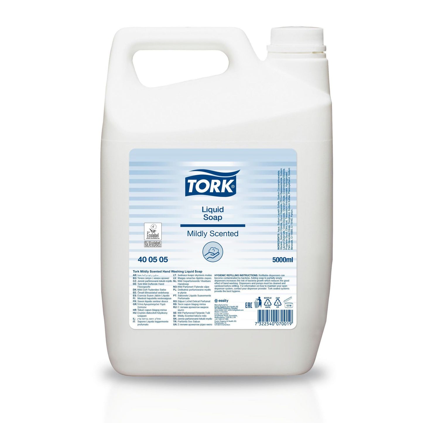 Håndsæbe Flydende Tork Mild Duft 5000ml Ecolabel med Parfume Gul -,5 ltr/dnk