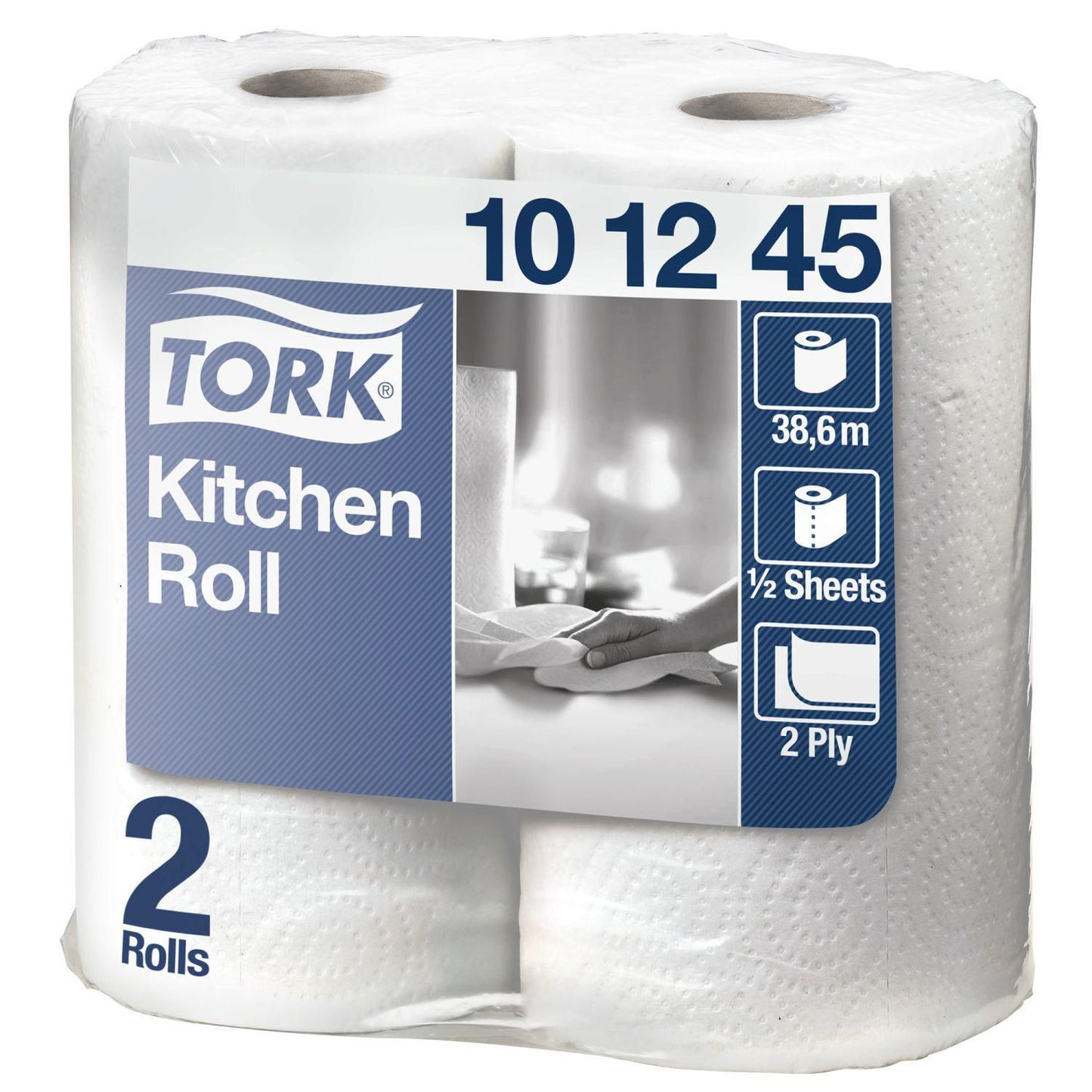 Køkkenrulle Tork Advanced Ekstra lang 2-lag 39.2m ark B14xH20.6cm,7 pk x 2 rl/krt