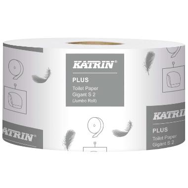 Toiletpapir Katrin Plus 2-lag Ø18 cm 160 m Hvid,12 rl/krt