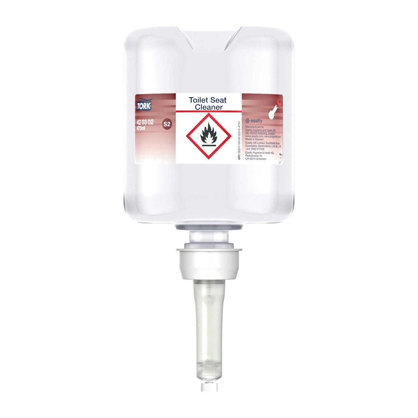 Toiletsæderens/Desinfektion Flydende Tork u/Farve/Parfume 475 ml,475 ml/stk