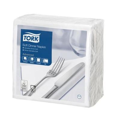 Serviet Tork 39x39cm 3-lag Hvid,100 stk/pk