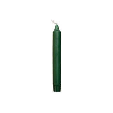 Kronelys Ø23x200 mm Brændetid 8 timer Overdryppede Stearin Mørkegrøn,30 stk/pk