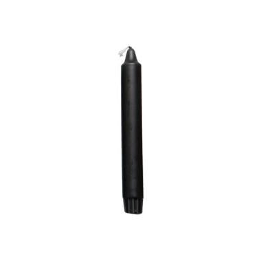 Kronelys Ø23x200 mm Brændetid 8 timer Overdryppede Stearin Sort,30 stk/pk