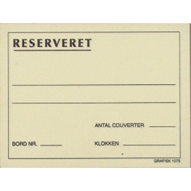 Reserveret blokke GF 1075 110x80 mm 100 blade