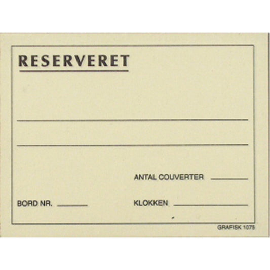 Reserveret blokke GF 1075 110x80 mm 100 blade