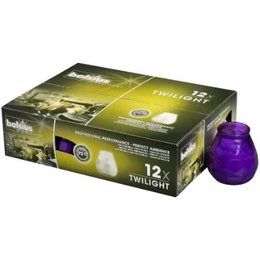 Lysbowle Twilight Brændetid 70 timer Lilla,stk