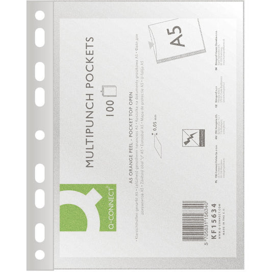 Q-connect plastlomme 50my A5 100stk