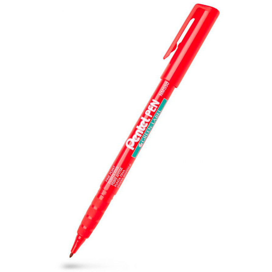 Pentel NMS50 permanent fiberpen 1mm rød