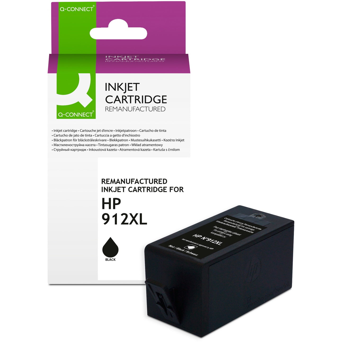 Q-connect 912XL blækpatron sort 800ark