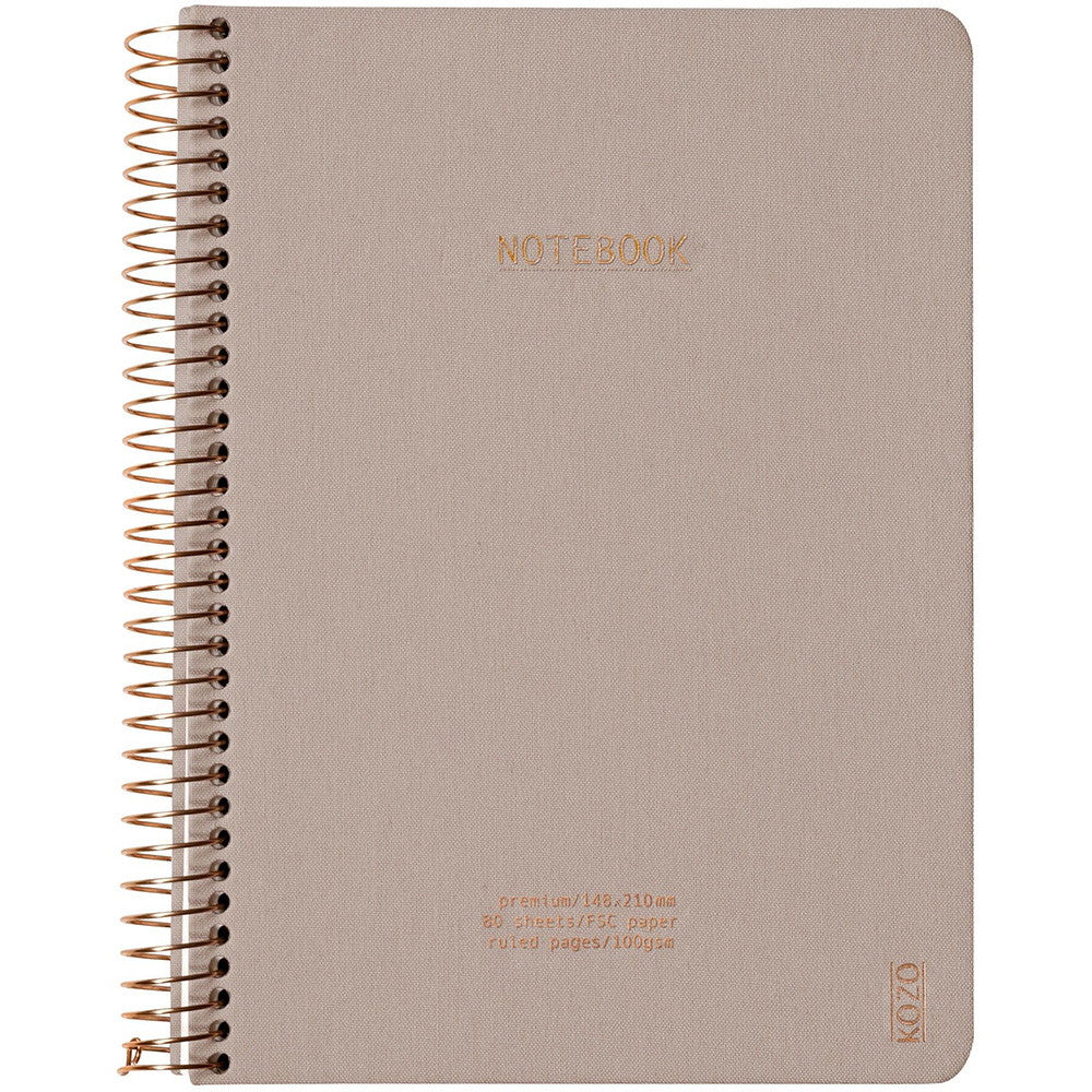 KOZO Premium notesbog A5 80ark Sand