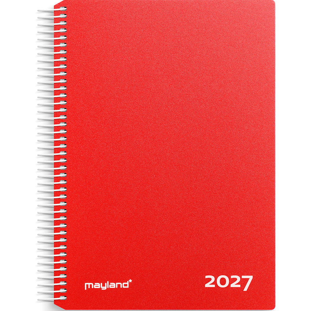 Mayland 2027 27218010 timekalender 24,2x18,5 cm rød
