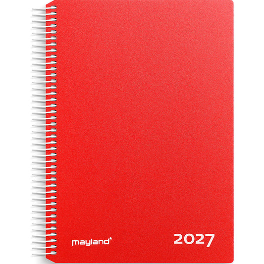 Mayland 2027 27218010 timekalender 24,2x18,5 cm rød