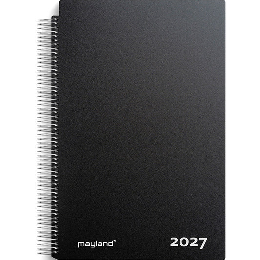 Mayland 2027 27220000 aftalekalender A4, 31,8x23,5cm sort