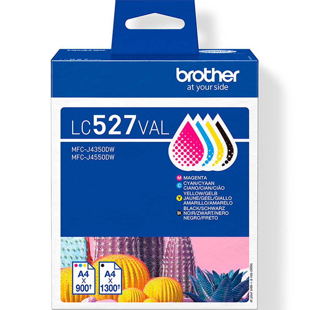 Brother LC527VAL blækpatroner Valuepack 1.300sider BK/CMY