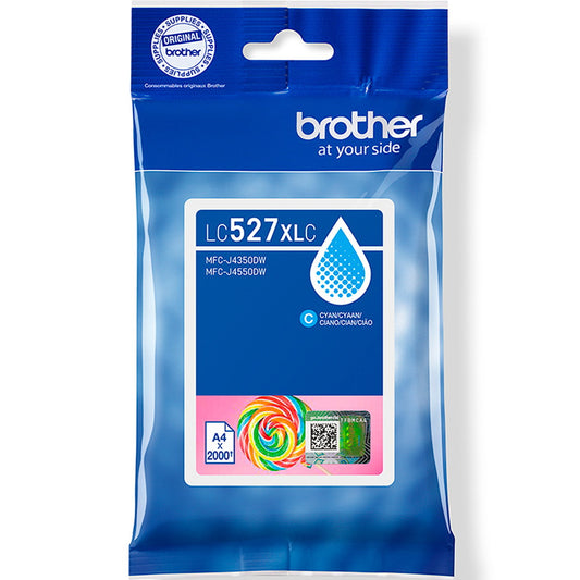 Brother LC527XLC Cyan blækpatron 2000sider