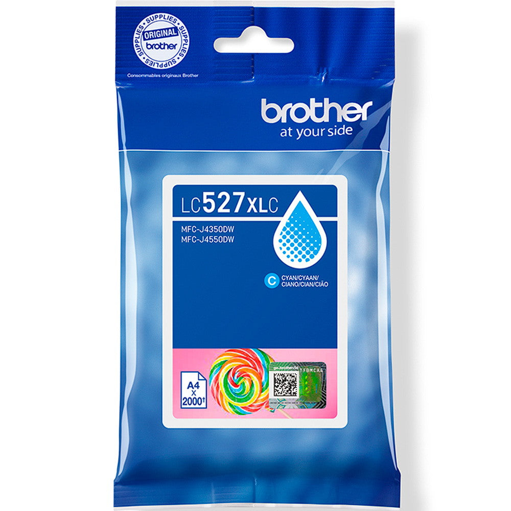 Brother LC527XLC Cyan blækpatron 2000sider
