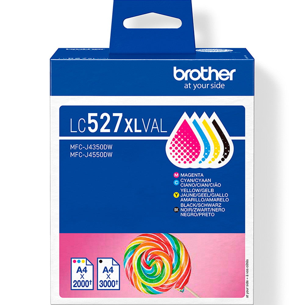 Brother LC527XLVAL blækpatron Valuepack 3000sider BK/CMY