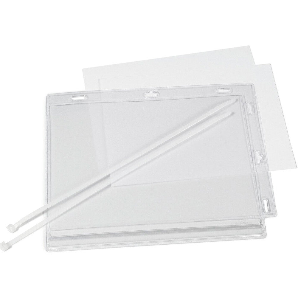 Durable vandtæt infolomme m/kabelbindere A5 transparent