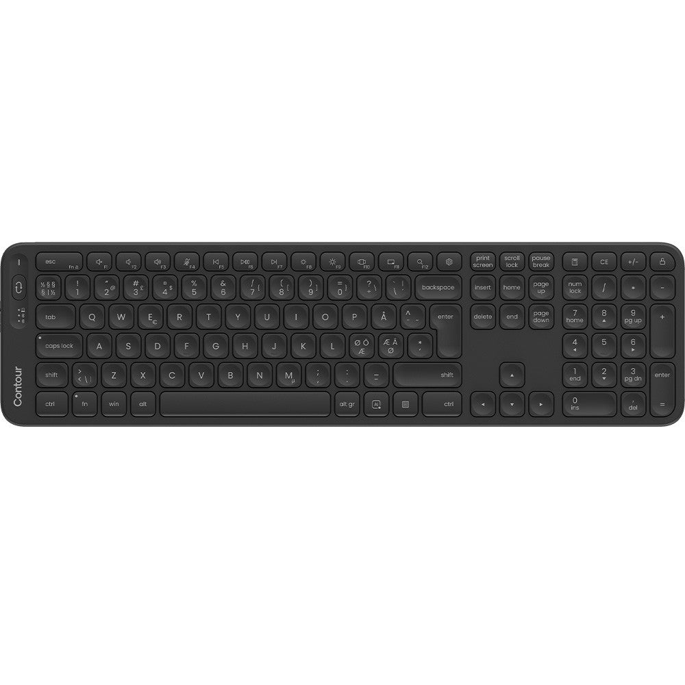 Contour Balance full-size trådløs tastatur sort