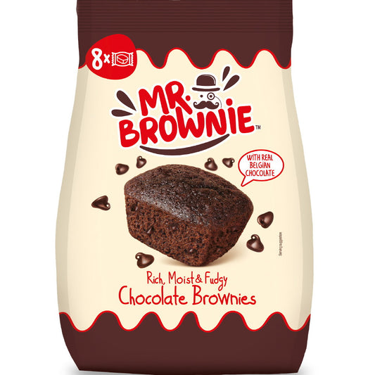 Mr. Brownie Chokobrownie 8 stk 🍫 – Belgisk chokolade