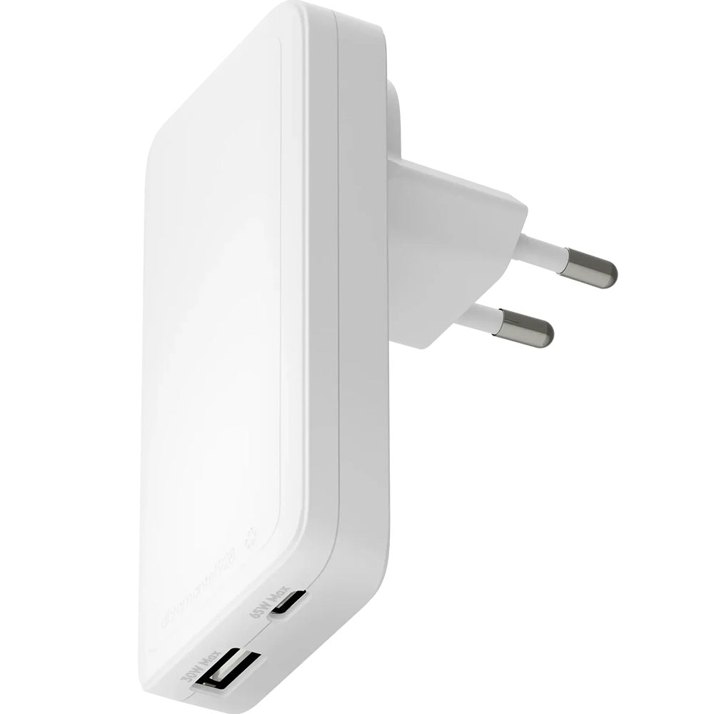 Dbramante1928 RE-Charge Pro slank oplader USB-C 65W + USB-A 30W hvid